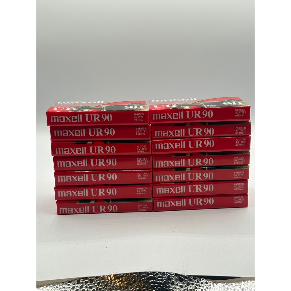 Lot of 14 Maxell UR 90 Blank Audio Cassette Tapes Normal Bias Type I 90 Min New